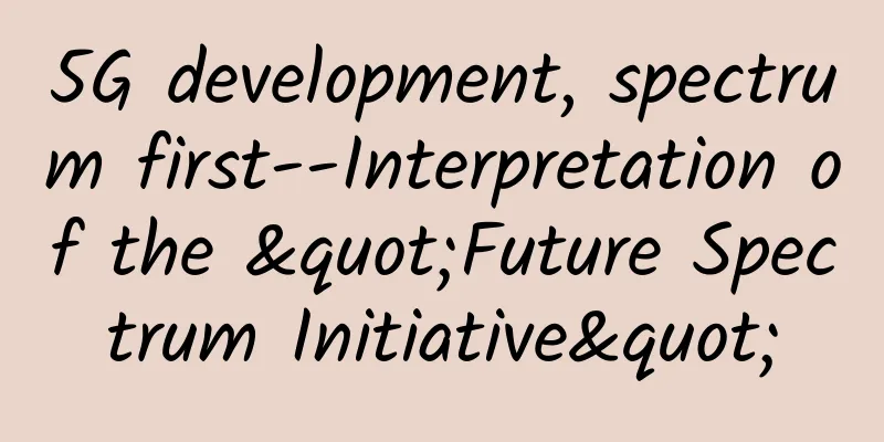 5G development, spectrum first--Interpretation of the "Future Spectrum Initiative"