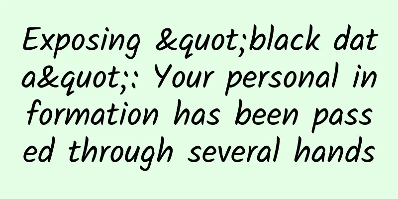Exposing "black data": Your personal information has been passed through several hands