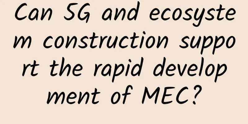 Can 5G and ecosystem construction support the rapid development of MEC?