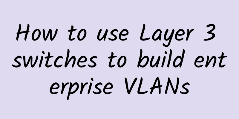 How to use Layer 3 switches to build enterprise VLANs