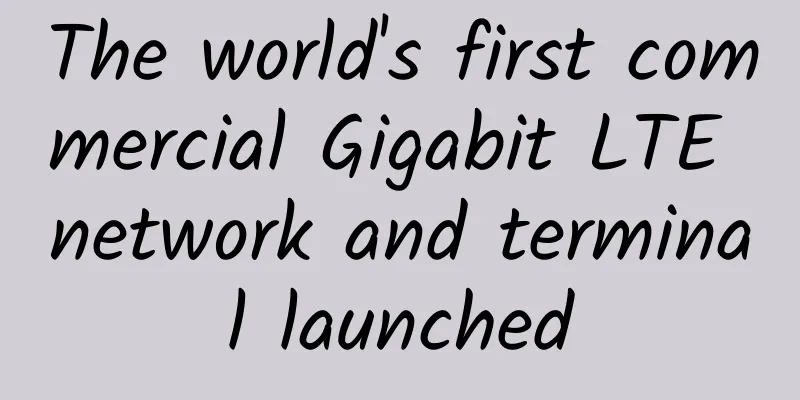 The world's first commercial Gigabit LTE network and terminal launched