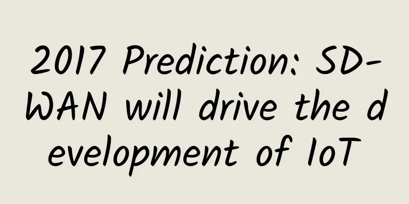 2017 Prediction: SD-WAN will drive the development of IoT