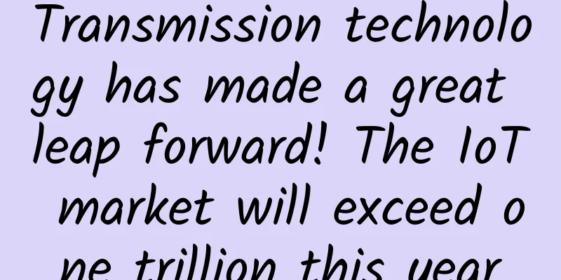 Transmission technology has made a great leap forward! The IoT market will exceed one trillion this year