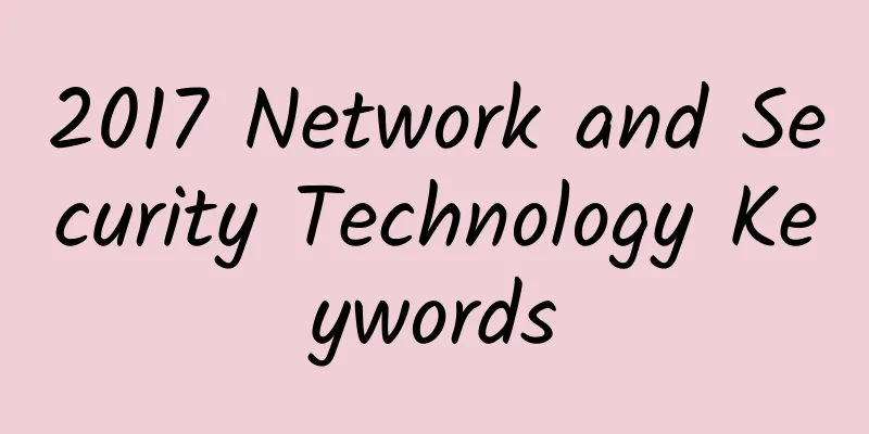 2017 Network and Security Technology Keywords