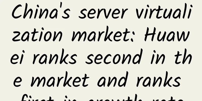 China's server virtualization market: Huawei ranks second in the market and ranks first in growth rate