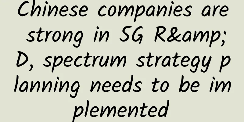 Chinese companies are strong in 5G R&D, spectrum strategy planning needs to be implemented
